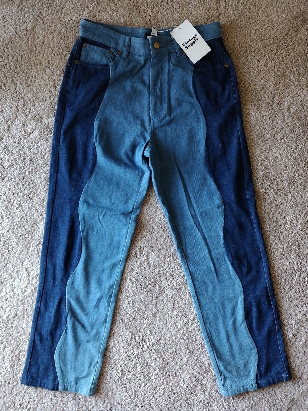 Two-Tone Blue Men's Chinos